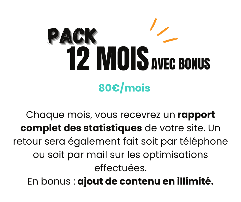 Pack 12 mois maintenance